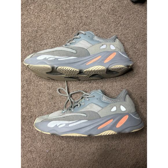 Adidas Yeezy Boost 700 Inertia EG7597 Men’s Size 9.5 Gray Orange Sneakers - Picture 1 of 7